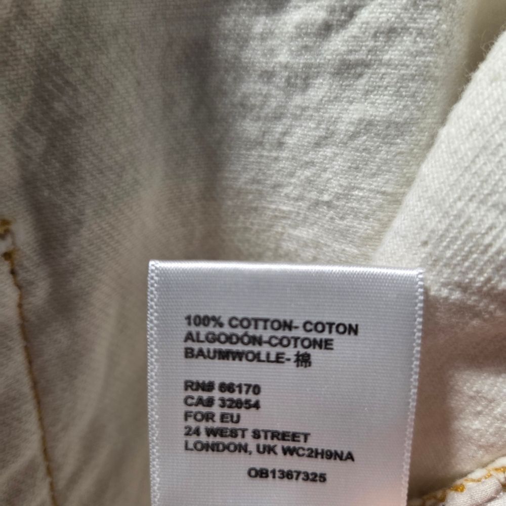 BDG Cowboy Jean 34 29-Inseam Distressed Cream Denim Raw Hem Straight Y2K Western - Picture 6 of 15